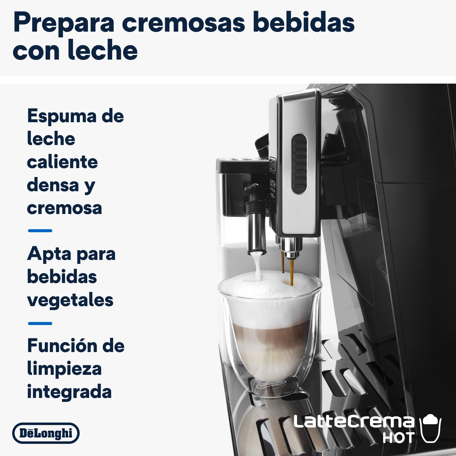 De'Longhi Eletta Cappuccino Automatic Coffee Machine with Espresso & Bean Grinder - ECAM46.860.B Black - Perfect for Home & Office Coffee Lovers
