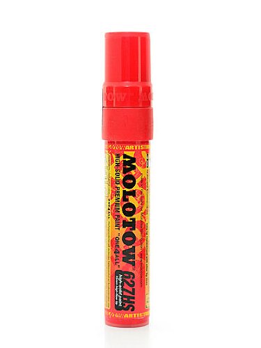 Molotow One4All Acrylic Paint Markers - 15mm Traffic Red 013 (3-Pack) - Premium Paint Pens for Artists, DIY Crafts, Graffiti & Signage