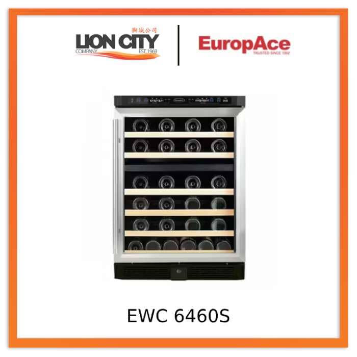 Europace EWC 6460S 46 Bottle Dual Zone Wine Cooler Refrigerator - Perfect for Home Bars, Restaurants, and Wine Cellars