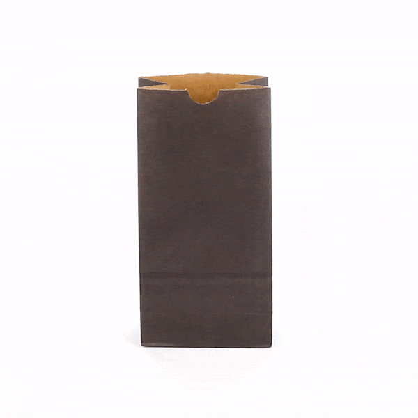 Premium Black Paper Bags 2 lb Capacity - 4.25