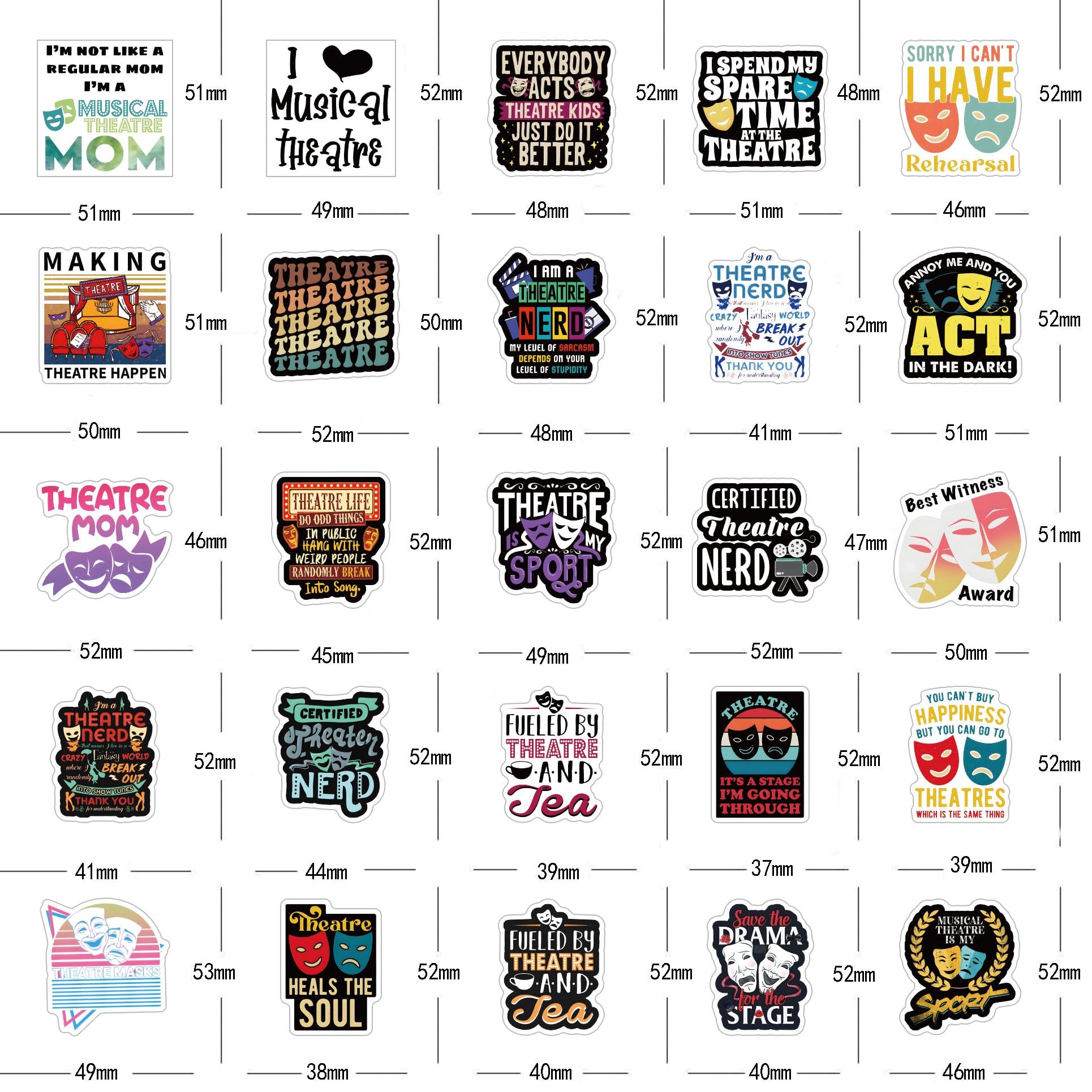 63Pcs Aesthetic Graffiti Waterproof Vinyl Stickers for Kids, Teens & Adults - Perfect for Water Bottles, Laptops, Suitcases - Great for Birthday Parties, Halloween Decorations & DIY Craft Projects