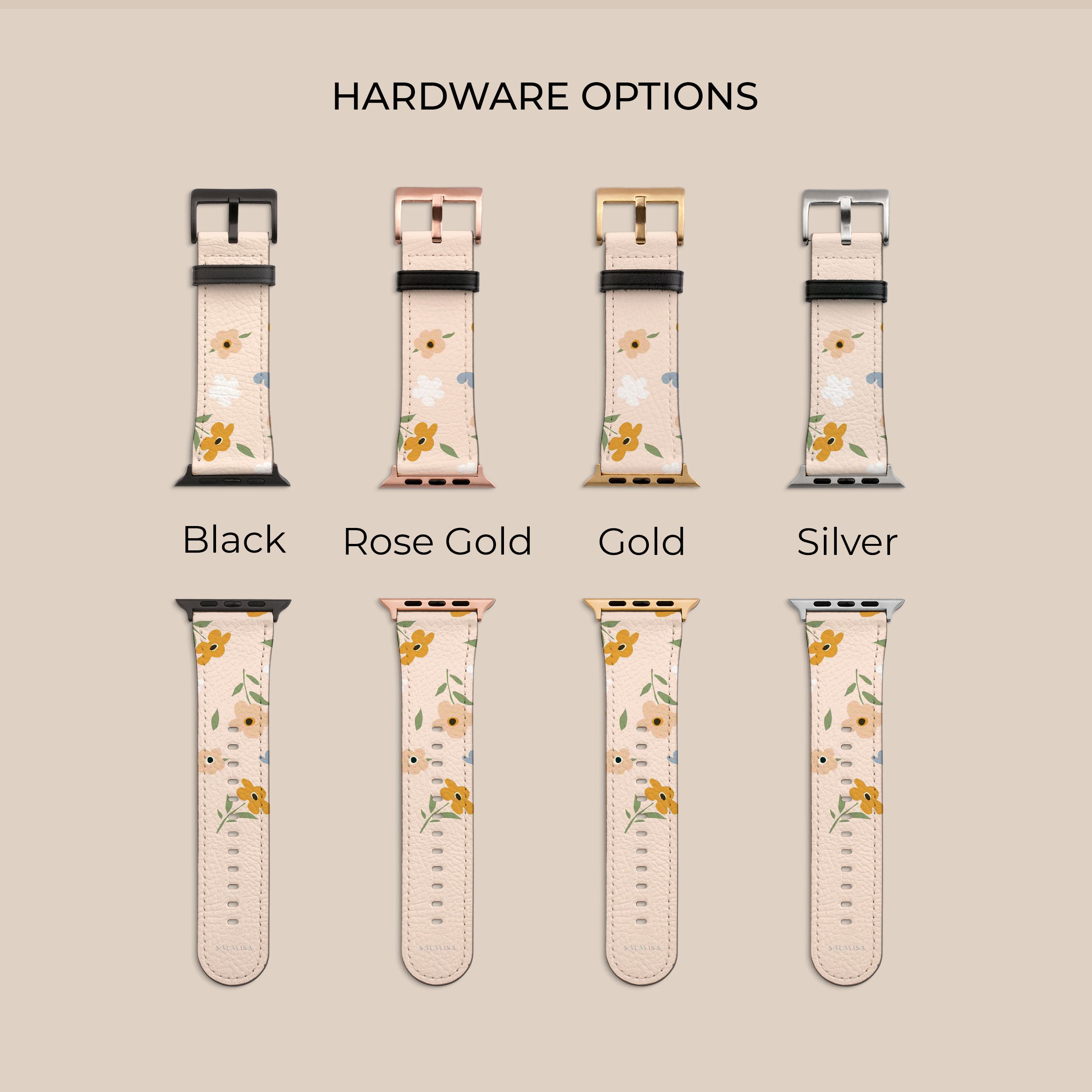 Pink Floral Apple Watch Band for Women - Soft Silicone Strap with Adjustable Closure - Perfect for Workouts, Running, and Everyday Fashion Accessory