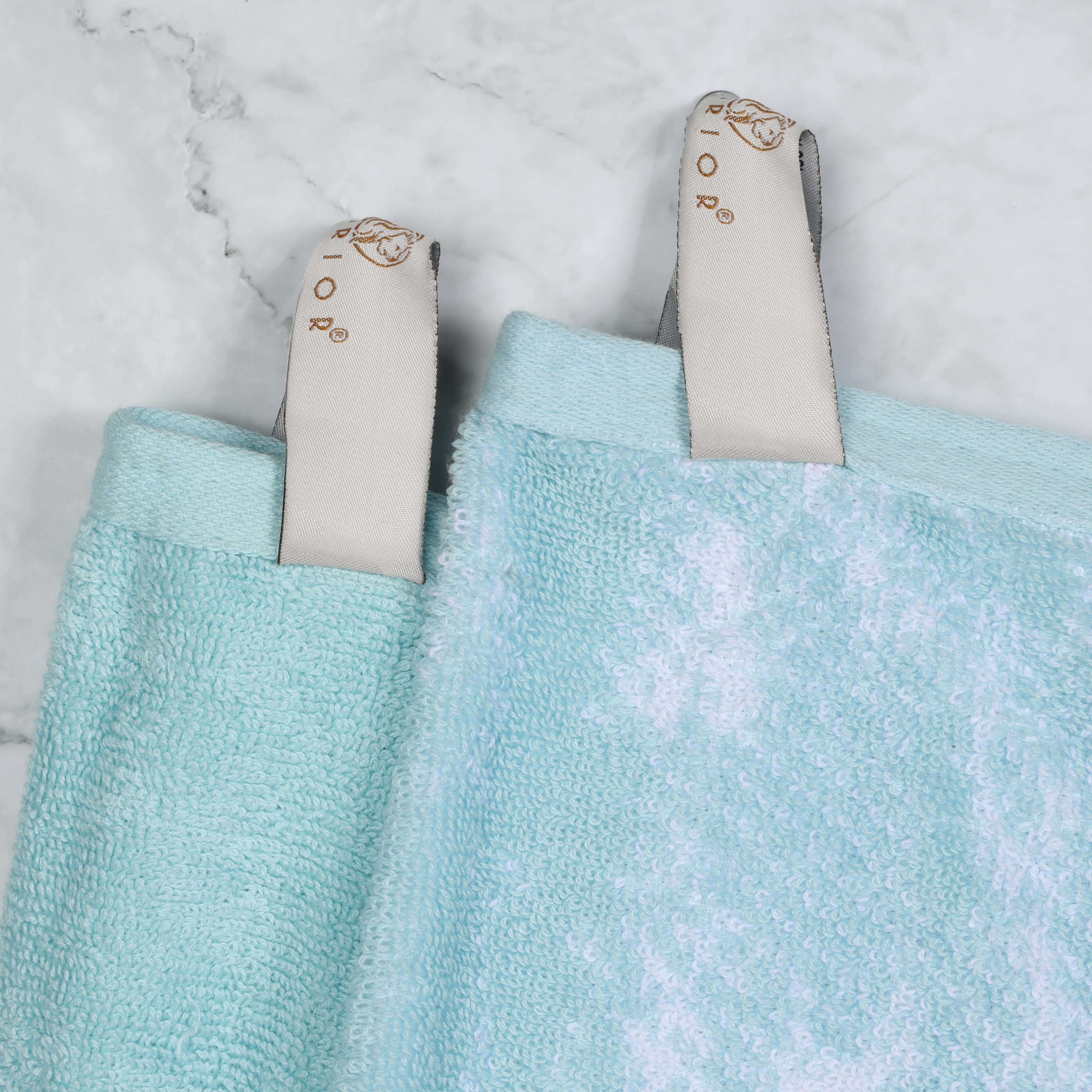 Premium 4-Piece Cotton Bath Towel Set - Soft & Absorbent Solid & Marble Design - Perfect for Spa, Bathroom & Luxury Home Decor