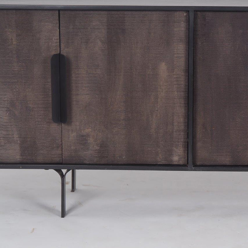 SAHARA 180cm Solid Mango Wood Sideboard Buffet Cabinet - Honey Finish | Rustic Dining Room Storage Furniture for Living Room, Entryway & Home Decor