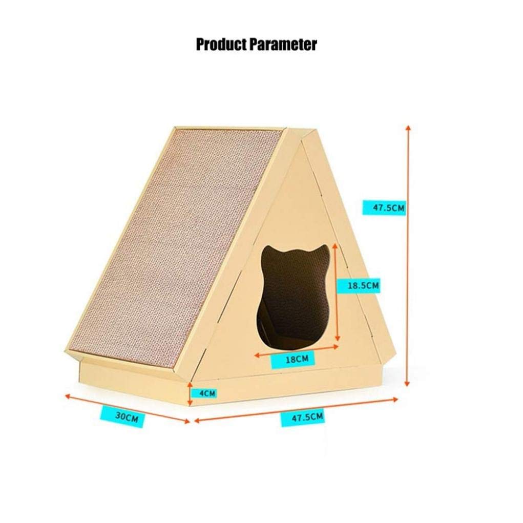 Cat Triangle Scratching Board with Cat Head Design - Durable Corrugated Cardboard Cat Scratcher Pad for Kittens & Adult Cats - Perfect for Home, Office & Playtime