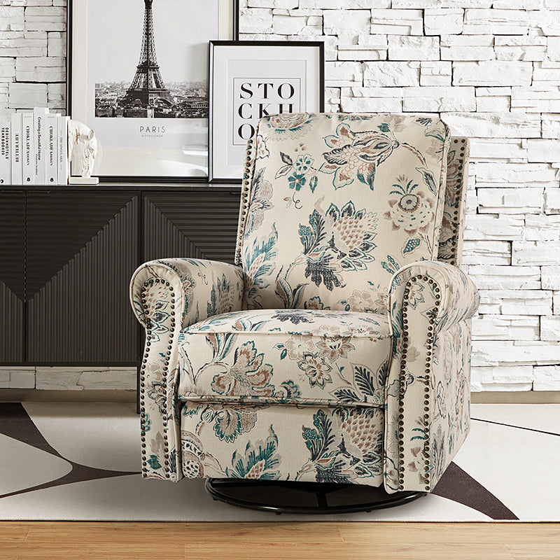 Comfortable Nikola Swivel Glider Recliner Chair - 360° Rotation & Smooth Gliding Motion - Perfect for Living Room, Nursery, or Home Theater Relaxation