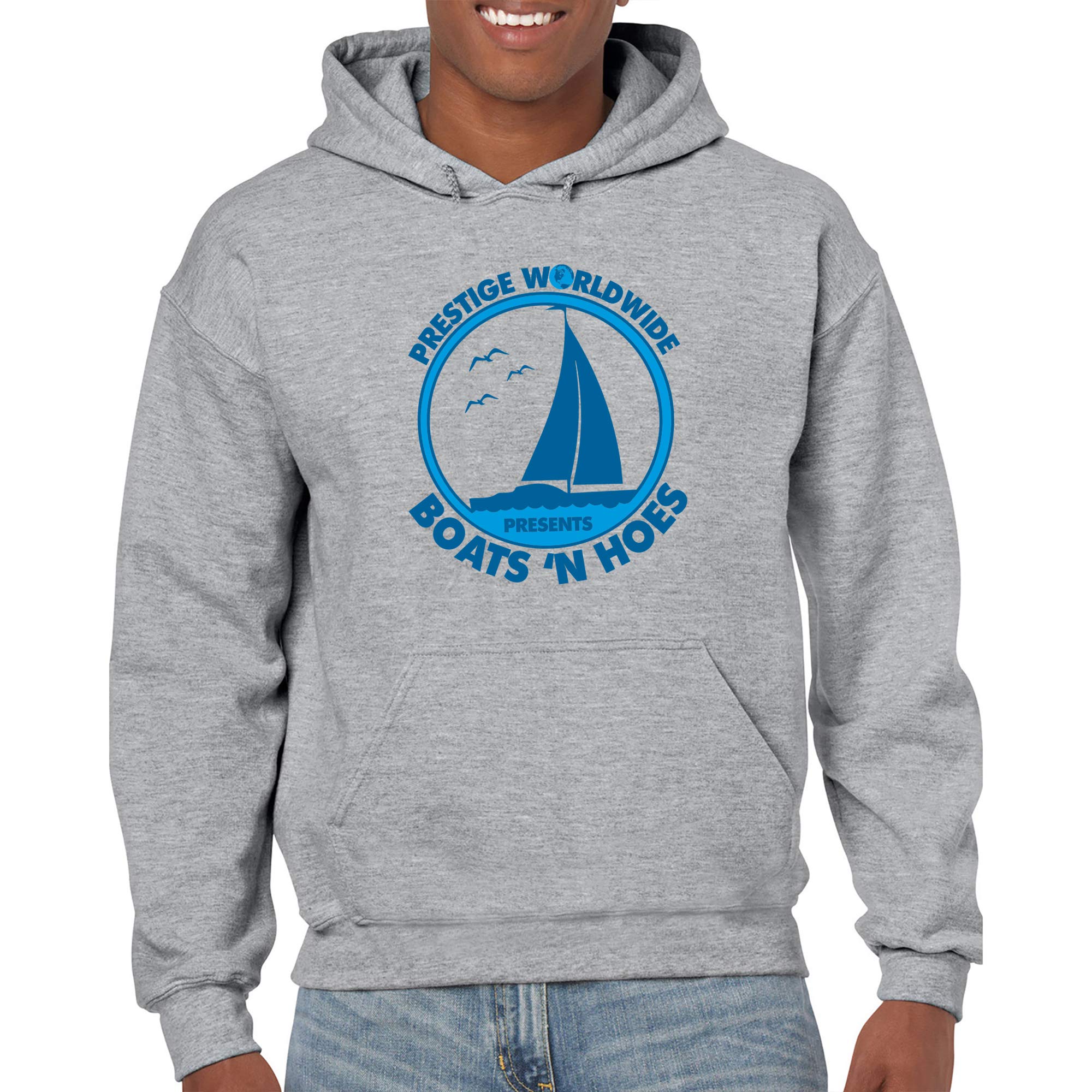 UGP Campus Apparel Prestige Worldwide - Funny Summer Boating Hoodie | Comfortable Cotton Pullover for College Students & Boat Lovers | Perfect for Beach Parties, Yacht Trips & Campus Life