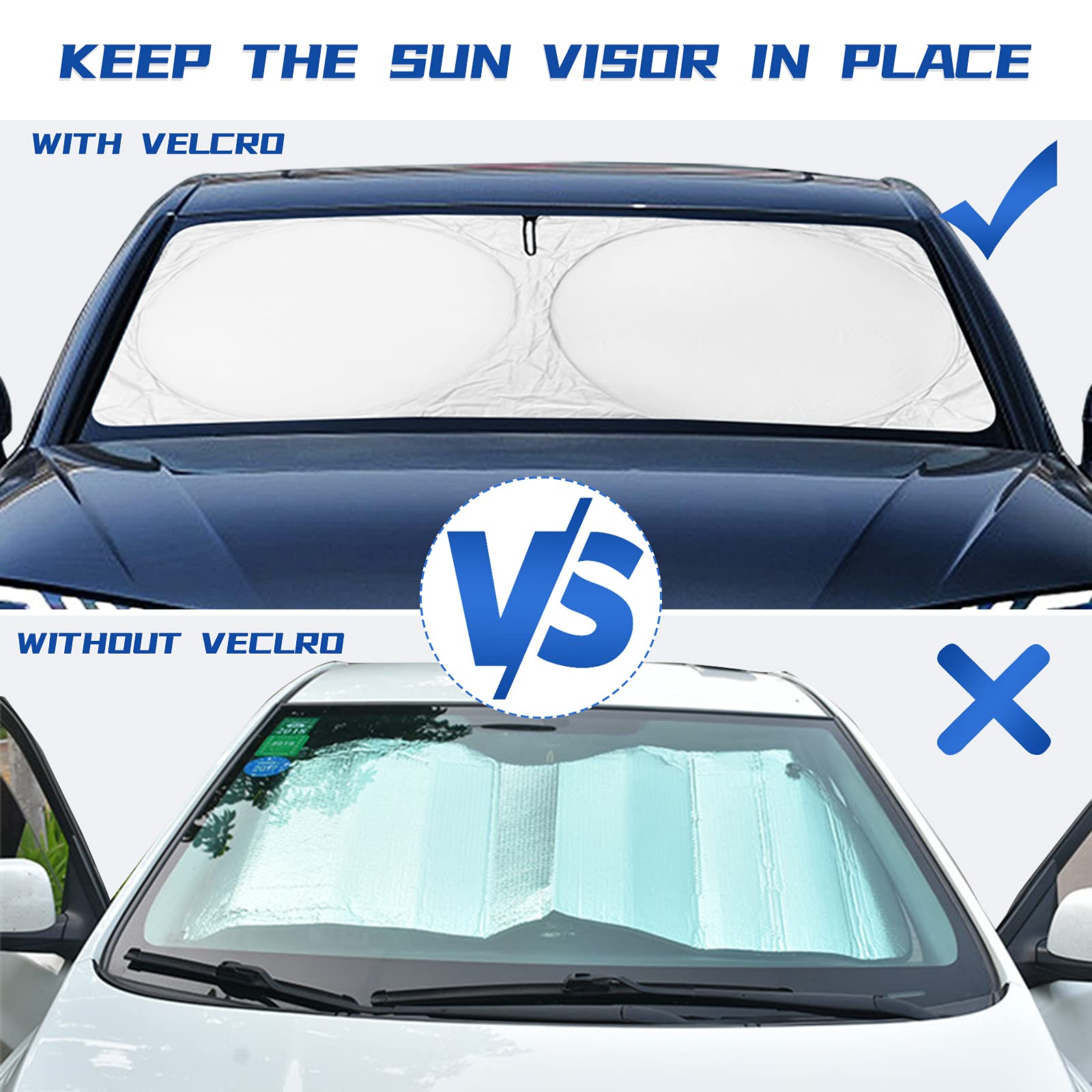 INSAUTO Foldable Reflective Windshield Sun Shade for Honda Civic & Accord - 61
