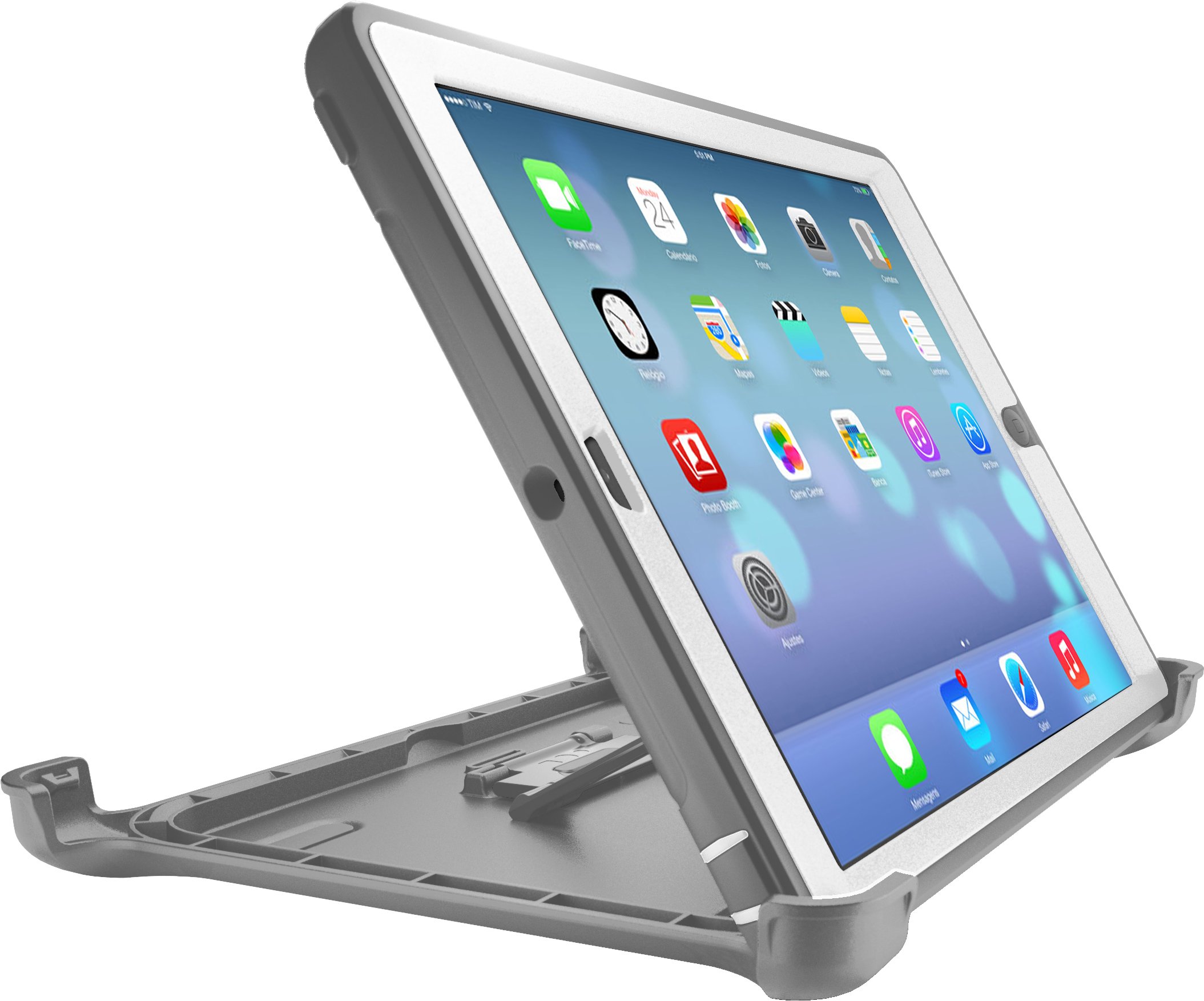 OTTERBOX DEFENDER SERIES Protective Case for iPad Air 2 - Shockproof & Drop Protection - Glacier (White/Gunmetal Grey) - Perfect for Outdoor, Travel & Daily Use