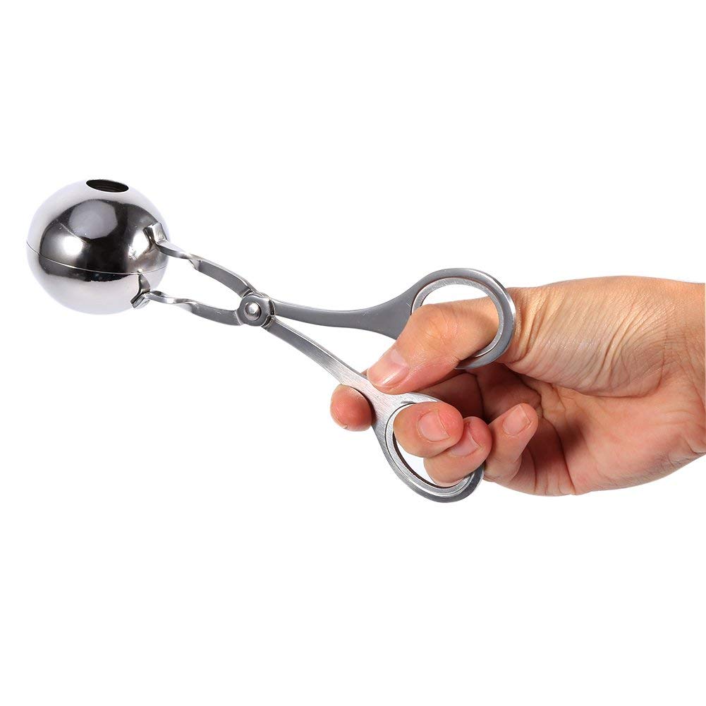 Premium Stainless Steel Meat Baller & Cookie Dough Scoop - Large Kitchen Tool for Perfect Ice Cream, Cookie Dough & Meatballs - Ideal for Baking, Cooking & Food Prep