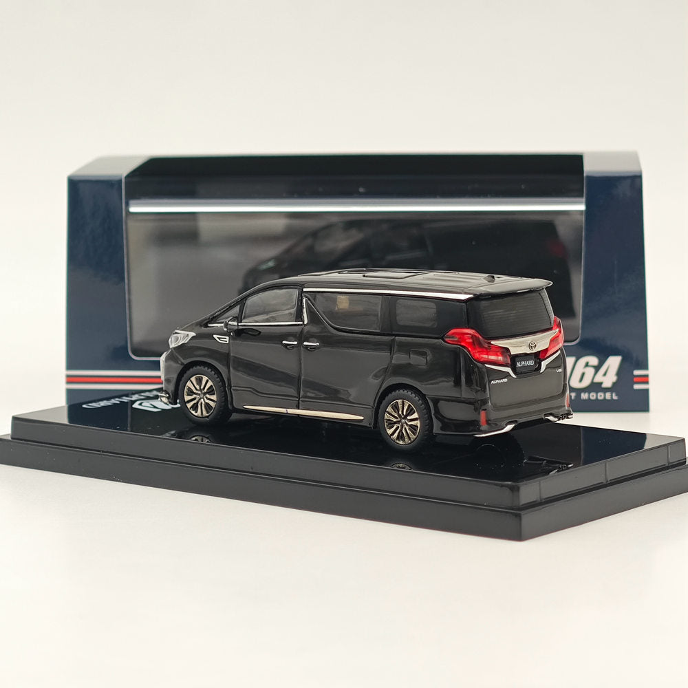 1/64 Scale Hobby Japan Toyota Alphard Customized Version with Sunroof - Black Diecast Car Model - Perfect for Collectors, Display, and Toy Car Enthusiasts