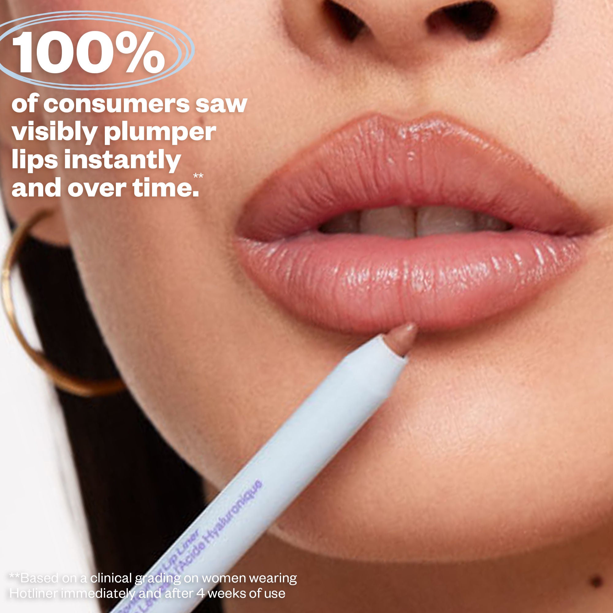 Hotliner Hyaluronic Acid Contouring Lip Liner - Long Lasting Waterproof Lip Pencil for Plump Lips | Perfect for Everyday Wear, Date Night & Special Occasions