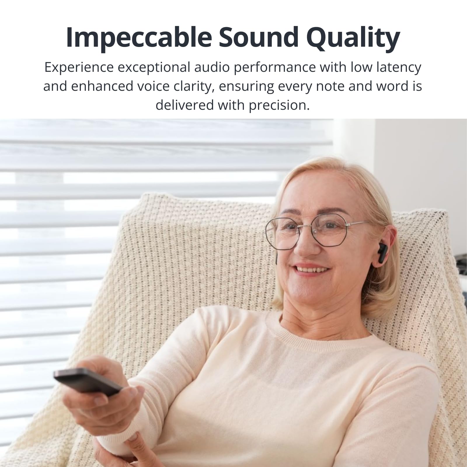 hearClear Bluetooth Auracast Wireless Earbuds - Seamless Switching Between Classic Bluetooth & Auracast for Easy Audio Sharing | Auracast Assistant App Enabled | Perfect for Gym, Travel & Multi-Device Listening
