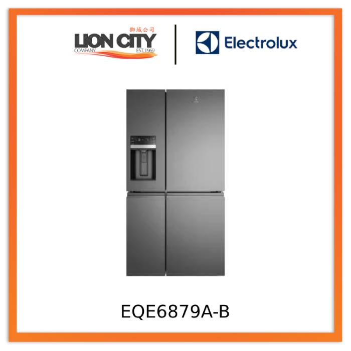Electrolux EQE6879A B 585L UltimateTaste 900 French Door Refrigerator - Large Capacity Stainless Steel Smart Fridge for Modern Kitchen | Perfect for Family Homes & Entertaining