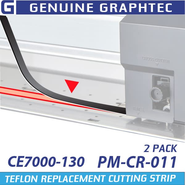 GRAPHTEC CE7000-130 Teflon Cutting Mat Replacement Strips (2 Pack) - Compatible with Cutter, Trimmer & Plotter Machines - Perfect for Vinyl Cutting, Sign Making & Craft Projects