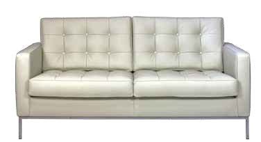Florence Knoll Two-Seat Sofa - Modern Loveseat for Living Room, Office & Lounge - Mid-Century Design with Premium Upholstery