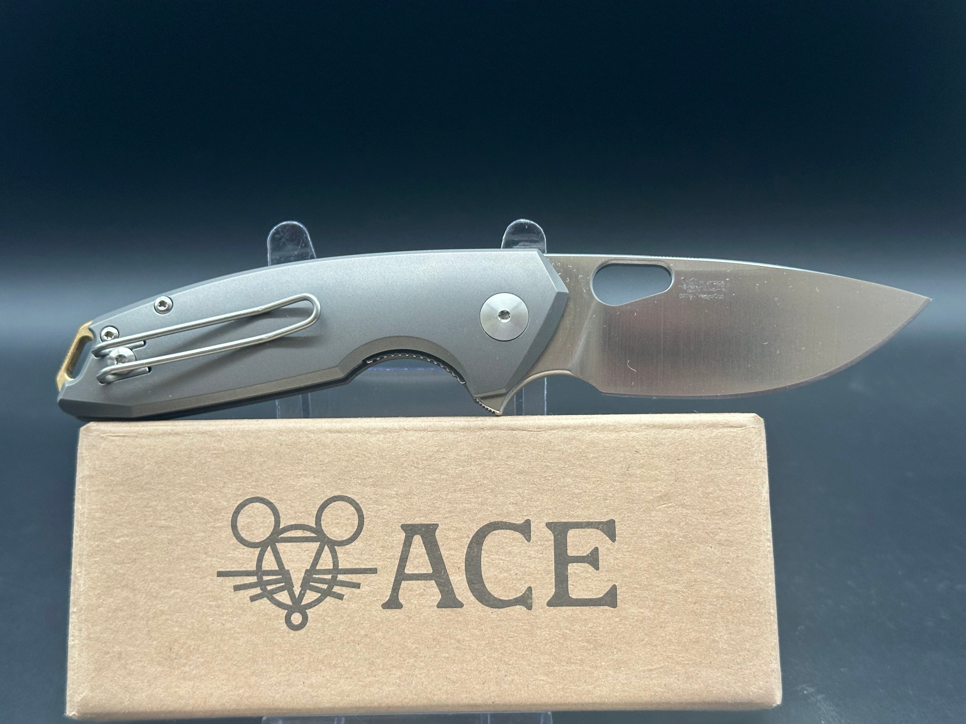GiantMouse Vox Anso ACE Tribeca Titanium Folding Knife - 3.2