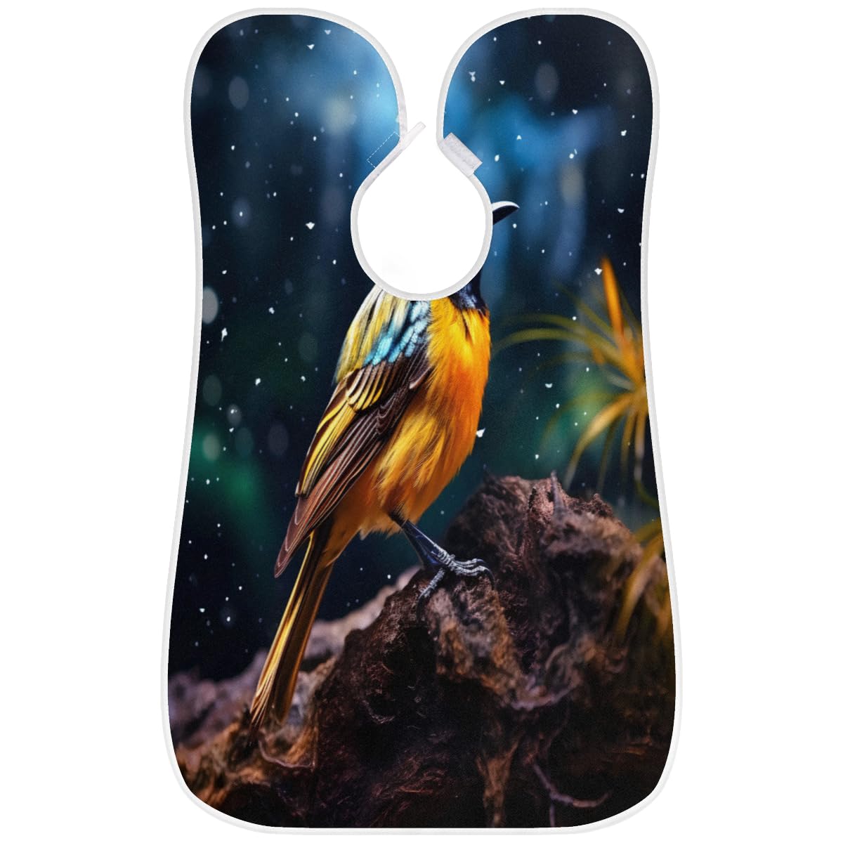 Stylish Hummingbird Print Beard Shaving Bib for Men - Waterproof Hair Dye & Makeup Apron for Women - Salon Hair Cutting Cape & Sink Hair Catcher - Perfect for Barbershops, Home Grooming & DIY Hair Coloring