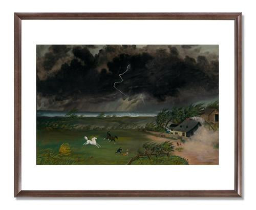 Running Before the Storm - Abstract Landscape Art Print for Home & Office Decor | Wall Art for Living Room, Bedroom & Office Spaces