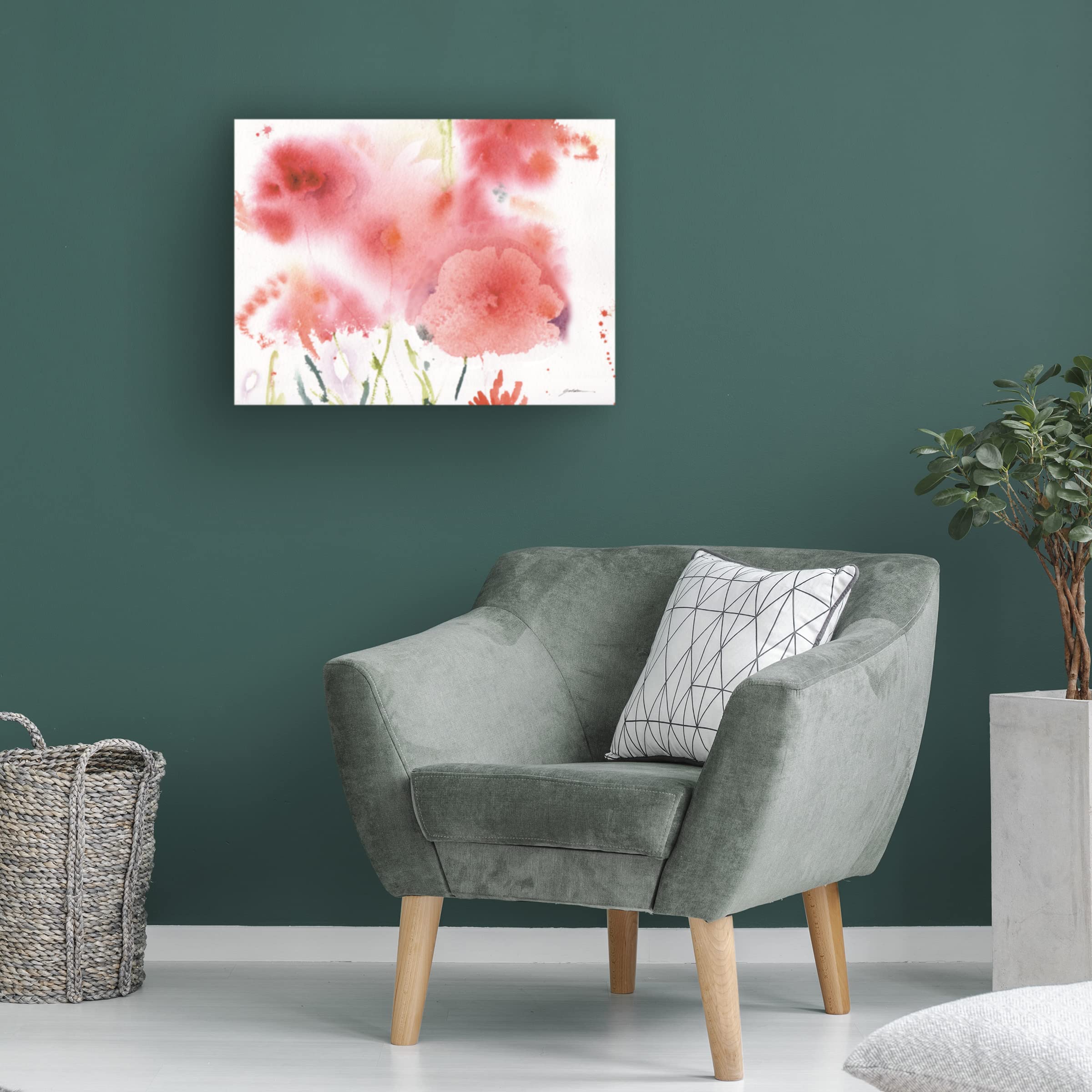 Trademark Fine Art 'Red Blush Tones' Canvas Wall Art by Sheila Golden - Modern Abstract Painting for Living Room, Bedroom & Office Decor