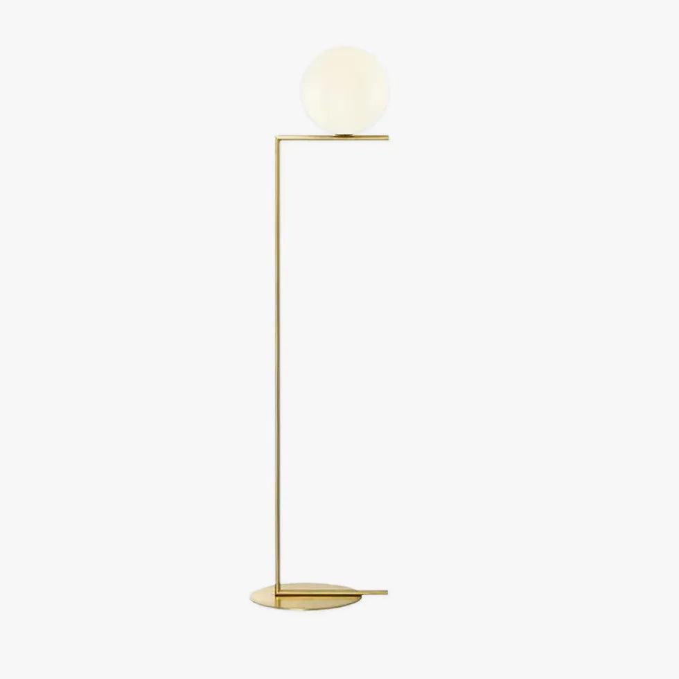 Modern White Sphere Minimalist Floor Lamp - Elegant LED Standing Light for Living Room, Bedroom & Office Decor