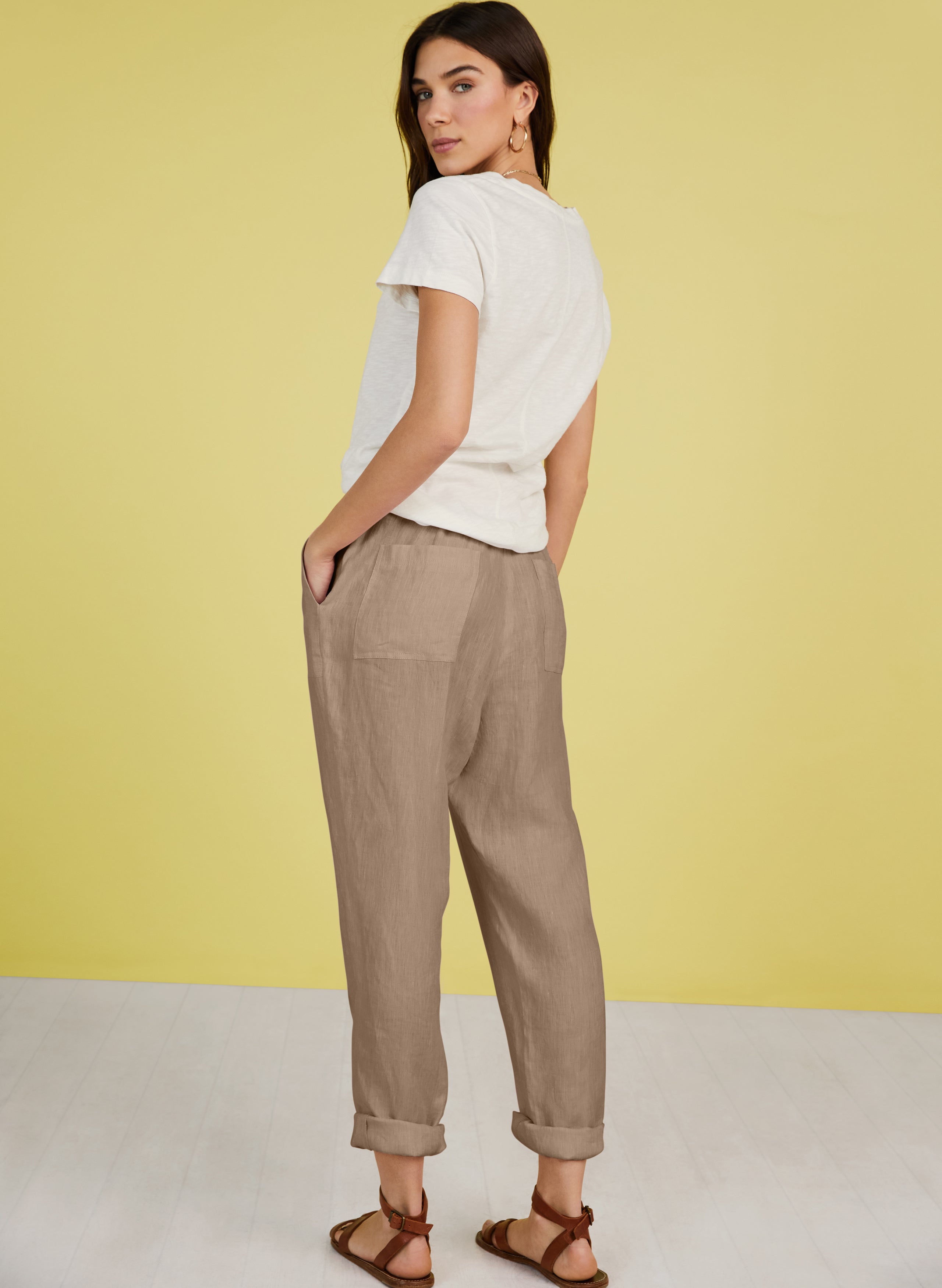 Maxine Hemp Tapered Trousers for Women - Eco-Friendly High Waist Casual Pants - Perfect for Yoga, Office & Everyday Wear