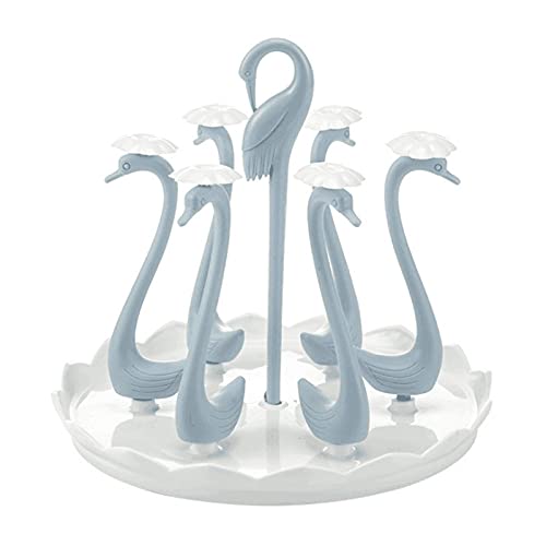 Swan-Shaped Rotating Glass Rack - Kitchen Mug Drying Storage Shelf, Dish Drain Hanger Organizer Stand for Cups & Mugs - Perfect for Small Kitchens, Dorm Rooms & Coffee Shops