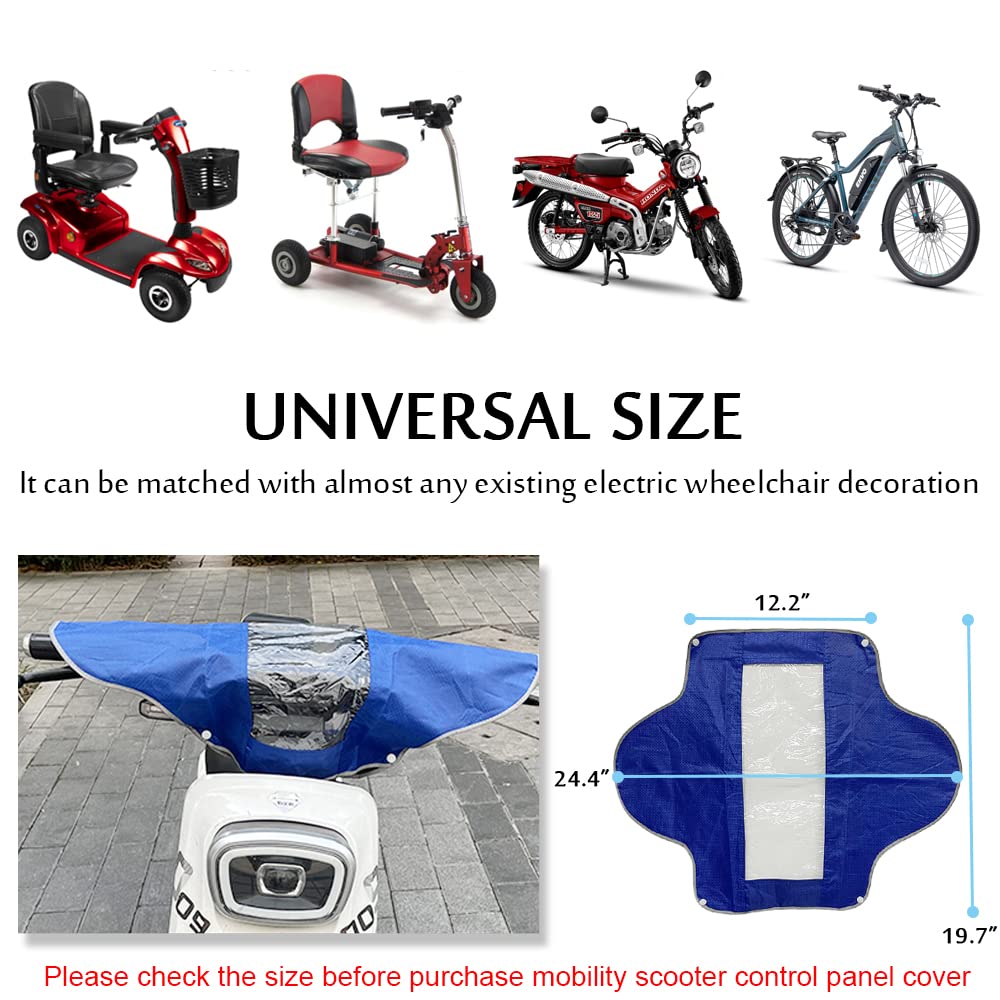 Dustproof & Waterproof Control Panel Cover for 4 Wheel Mobility Scooter - Protective Accessory for Elderly Electric Wheelchair - Ideal for Outdoor Use, Rainy Days & Sun Protection