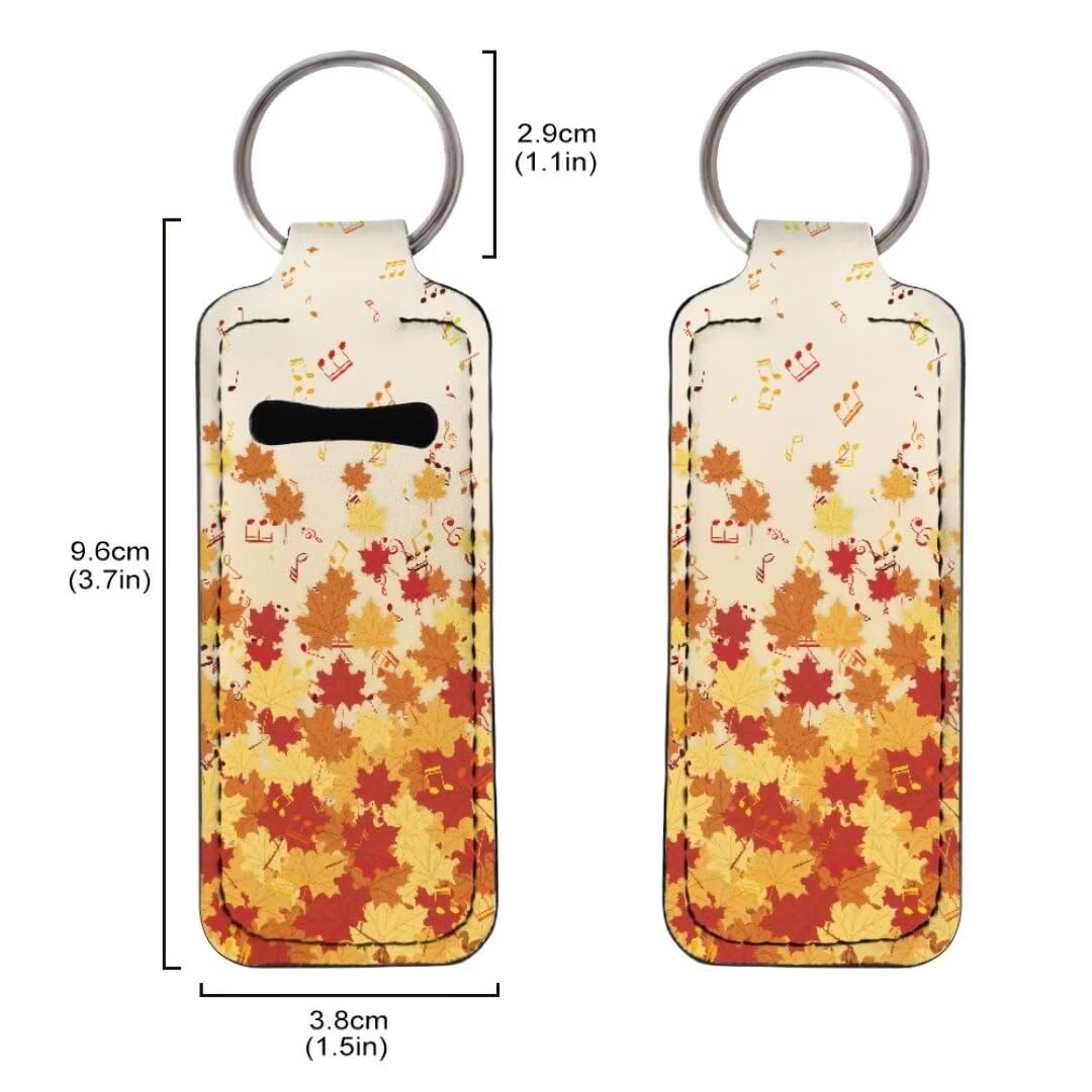 Stylish Print Chapstick Keychain Holder - Lipstick & Lip Balm Holder for Women - Perfect for Keychains, Purses, and Everyday Use
