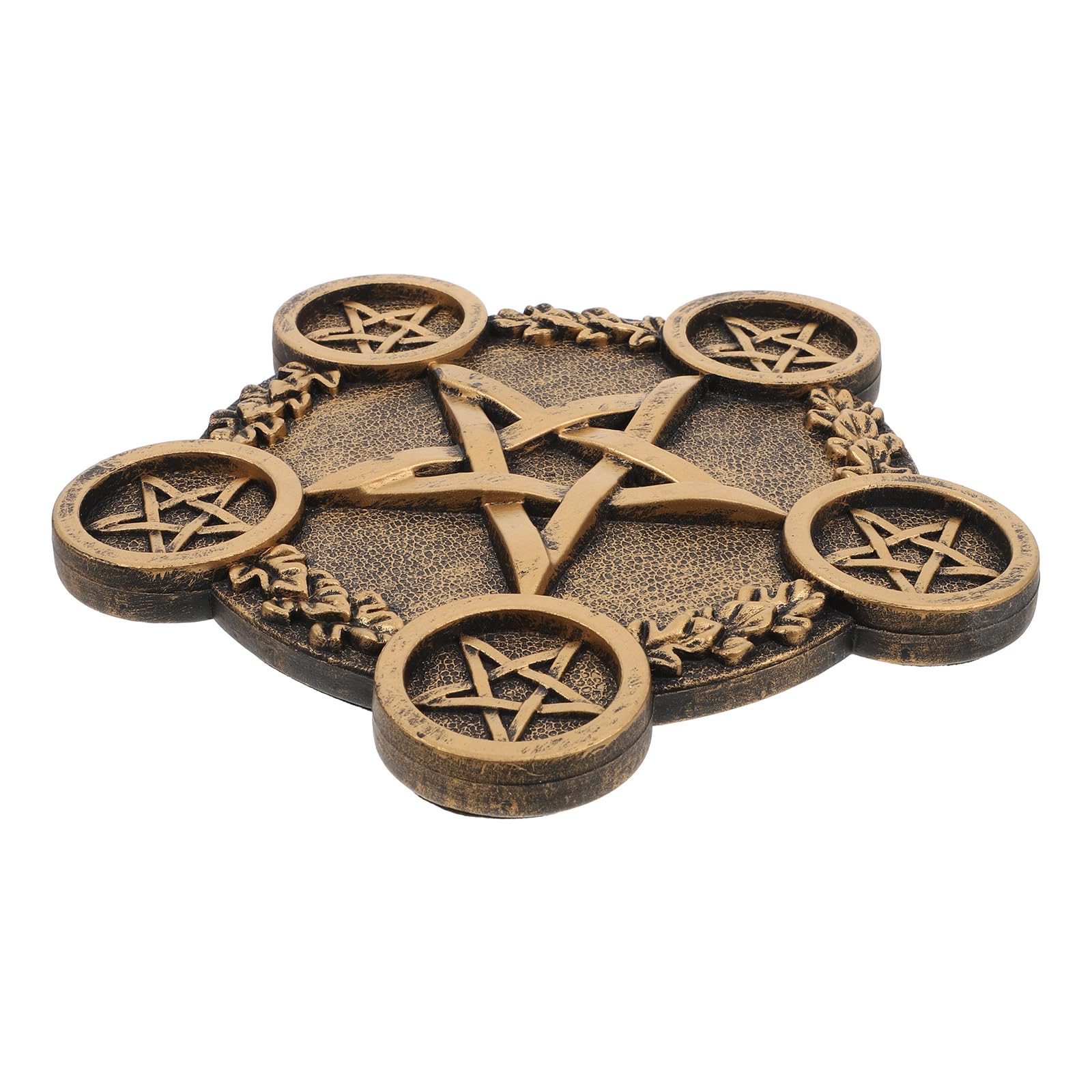 NUOBESTY Star Candle Holder - Astrology Pentacle Altar Plate, Resin Tealight Holder Tray for Witchcraft, Wiccan & Tarot Rituals - Perfect for Meditation, Home Decor & Spiritual Ceremonies
