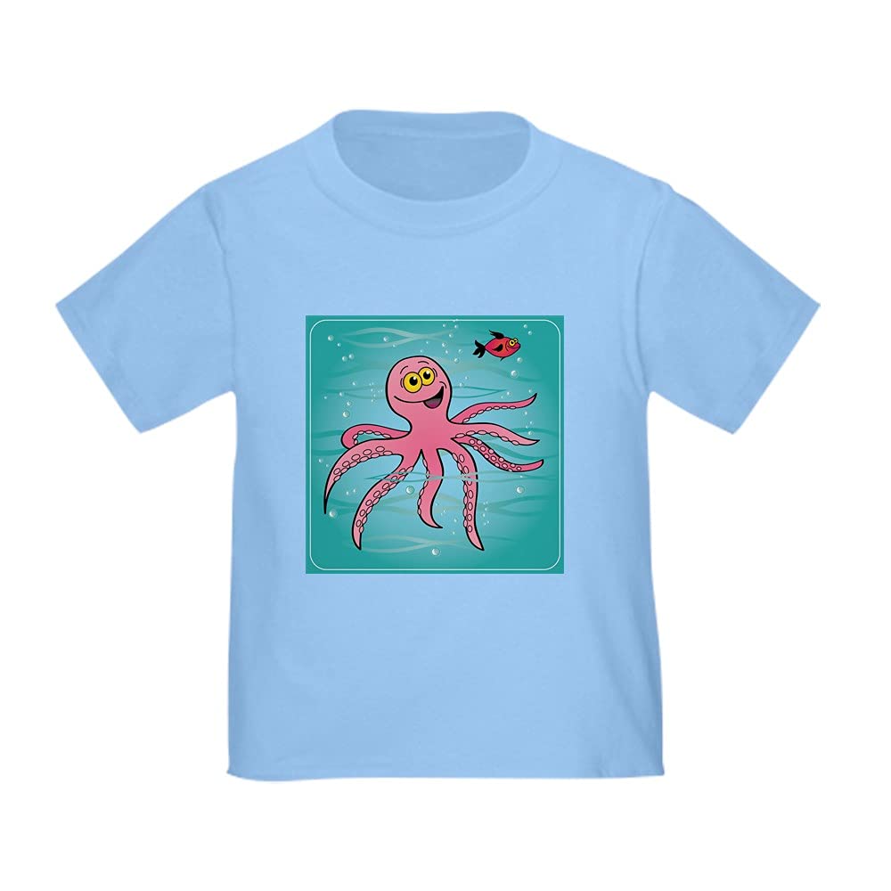 Funky Octopus Toddler T-Shirt - Cute Graphic Tee for Boys & Girls - Soft Cotton Kids Shirt for Playdates & Preschool