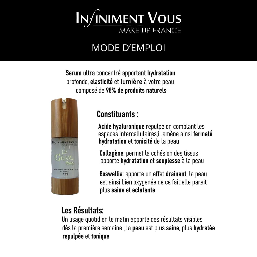 Infiniment Vous Hydrating Face Serum with Hyaluronic Acid - Moisturizing Skincare for Dry Skin, Anti-Aging Facial Treatment, Made in France | Perfect for Daily Hydration & Nighttime Routine
