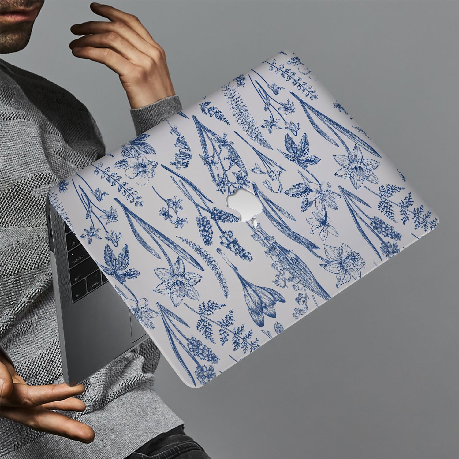 Premium MacBook Pro/Air Protective Case with Floral Design - Durable & Stylish Cover for Work, Travel & Everyday Use
