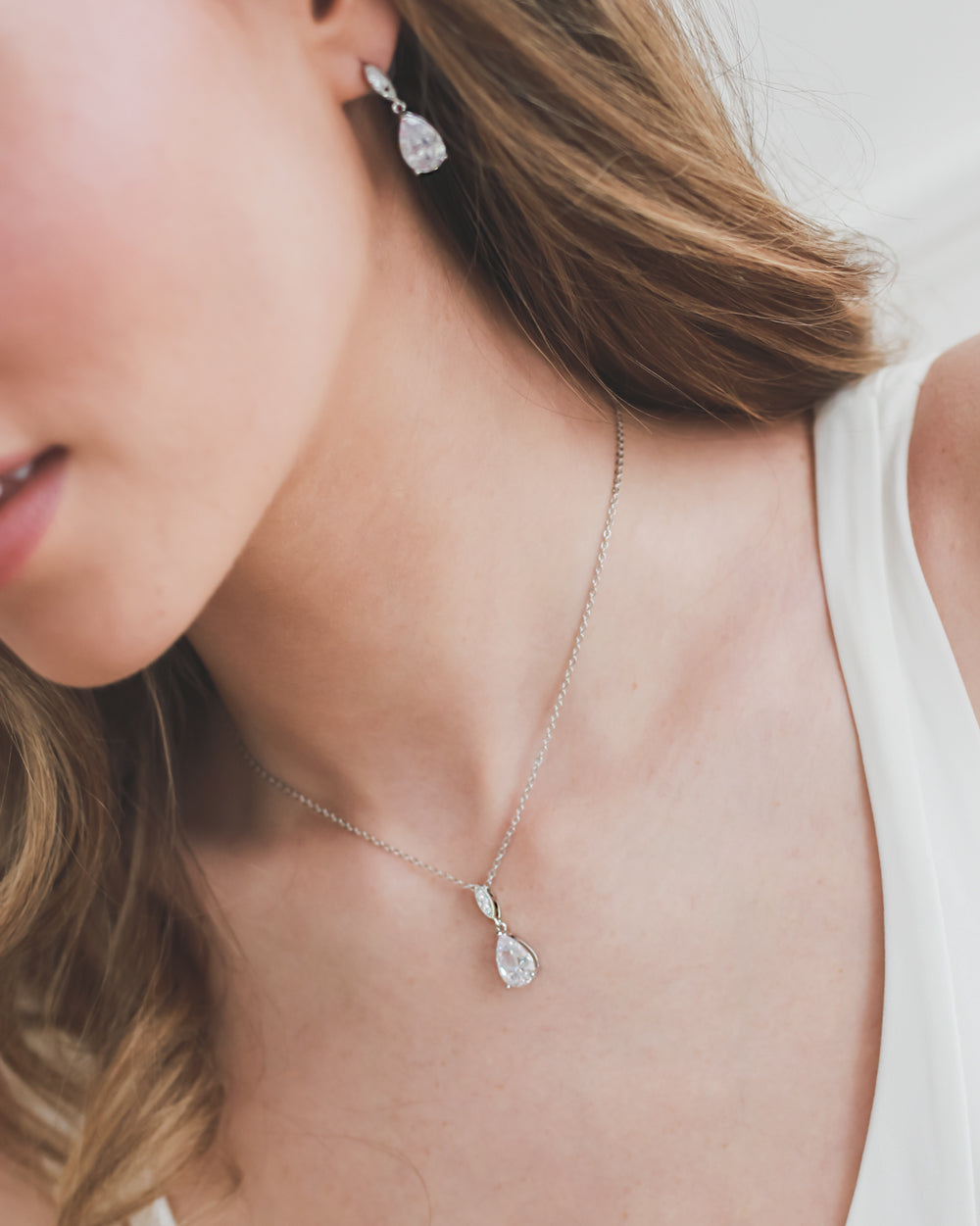 Callie CZ Pendant Necklace Set - Elegant Cubic Zirconia Jewelry for Women | Perfect for Parties, Weddings & Everyday Wear