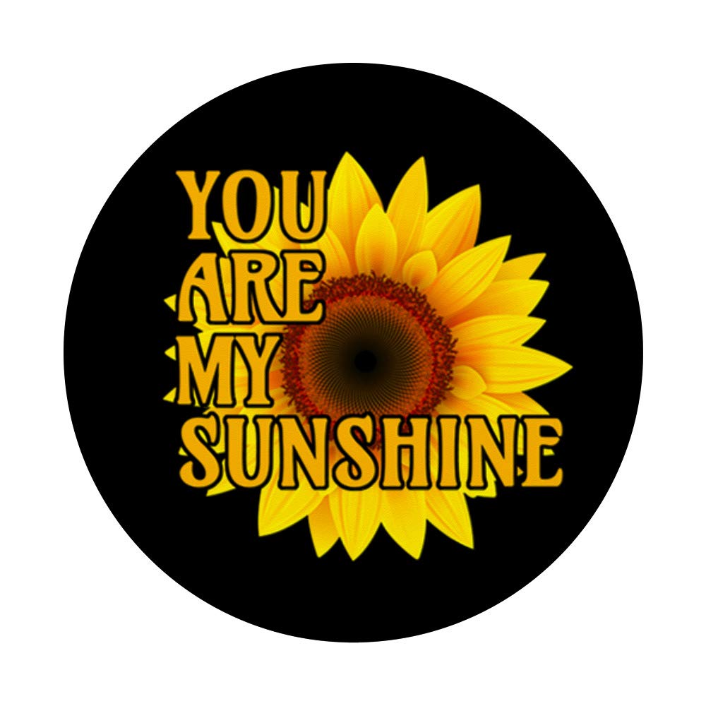Sunflower Yellow Floral PopSockets Swappable PopGrip - Cute Phone Grip & Stand for iPhone Samsung - Perfect Sunshine Gift for Mom, Women, Friends (Home, Office, Travel Use)