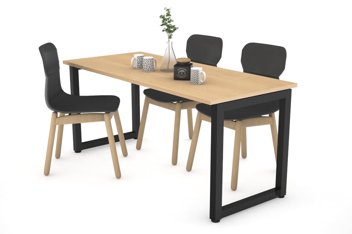 Quadro Loop Legs Table - Modern Industrial Dining Table 1200L x 800W - Perfect for Kitchen, Dining Room & Office Workspace