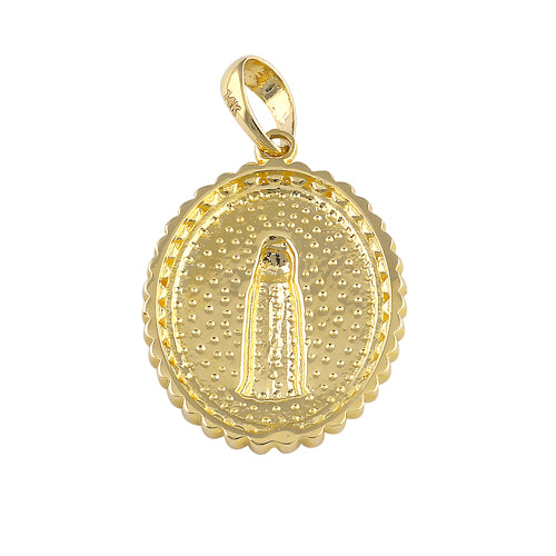 14K Solid Gold Virgin Mary Pendant Necklace - Religious Jewelry for Women, Catholic Gifts, Baptism & First Communion - Perfect for Daily Wear & Special Occasions