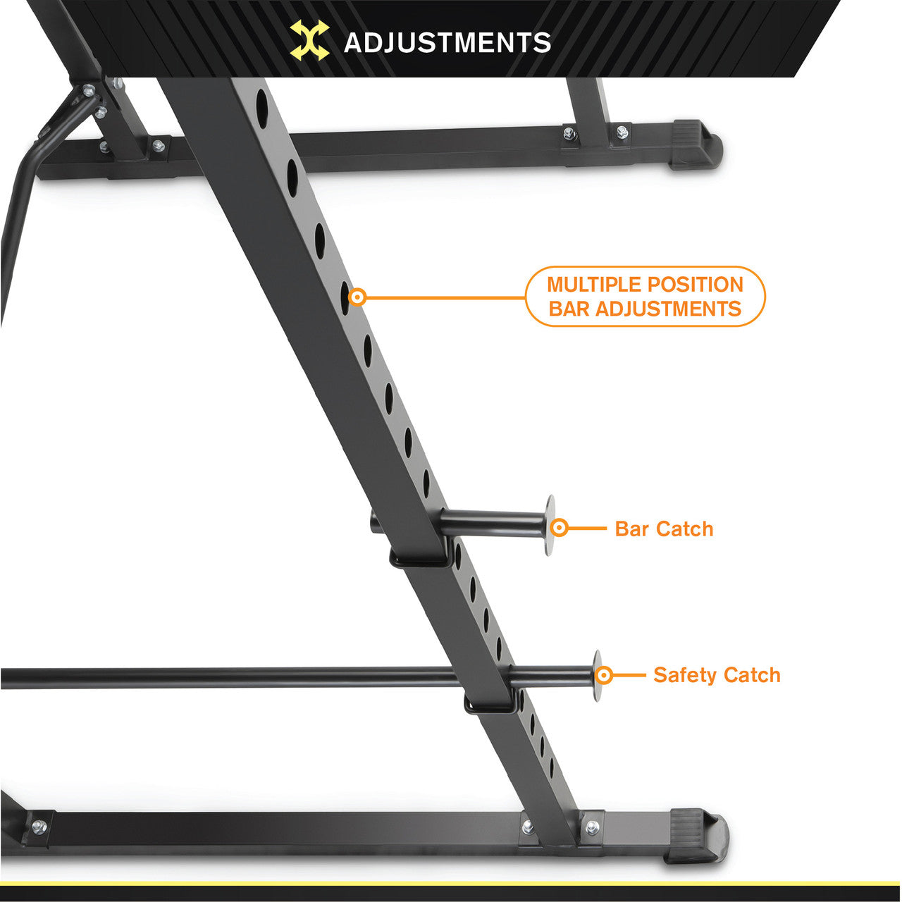 Circuit Fitness AMZ 600CG Power Cage with Adjustable Multi-Position Grip Bar - Home Gym Strength Training Equipment for Weightlifting, Squats & Full-Body Workouts