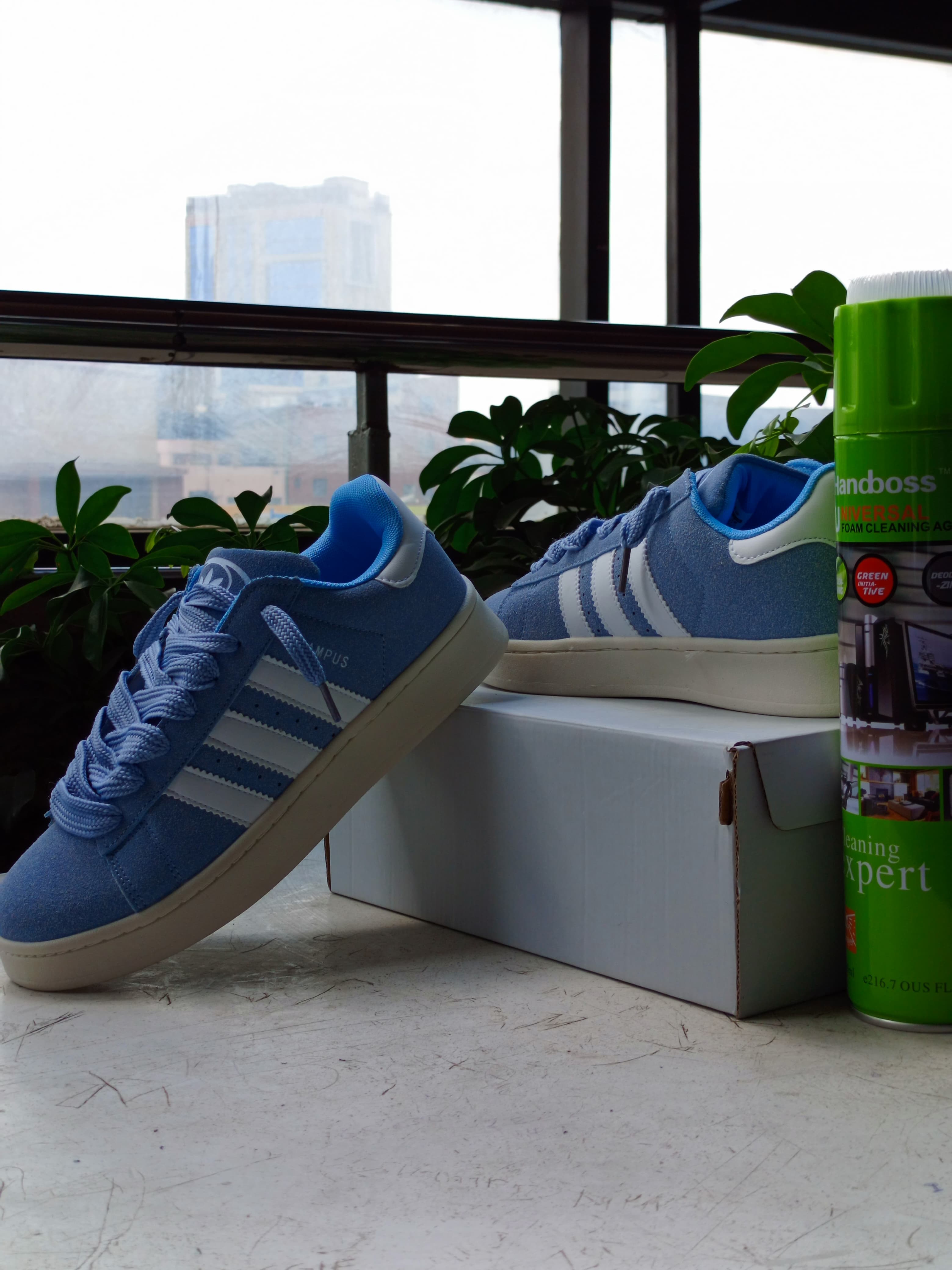 Adidas Campus Sneakers - Blue & White Retro Running Shoes for Men & Women | Casual Wear, Street Style, Gym & Everyday Comfort