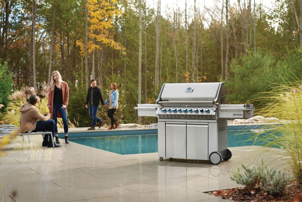 Napoleon Prestige Pro 665 RSIB Gas Grill with Infrared Sizzle Zone - PRO665RSIBPSS 3 Burner Stainless Steel Outdoor BBQ Grill for Backyard, Patio & Tailgating Parties