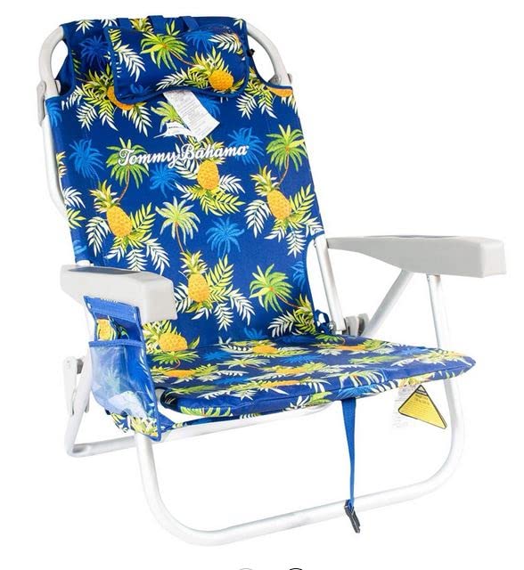 Tommy Bahama Blue Pineapple Backpack Cooler - Insulated Beach Chair for Outdoor Picnics, Camping & Pool Parties | Portable & Durable Design
