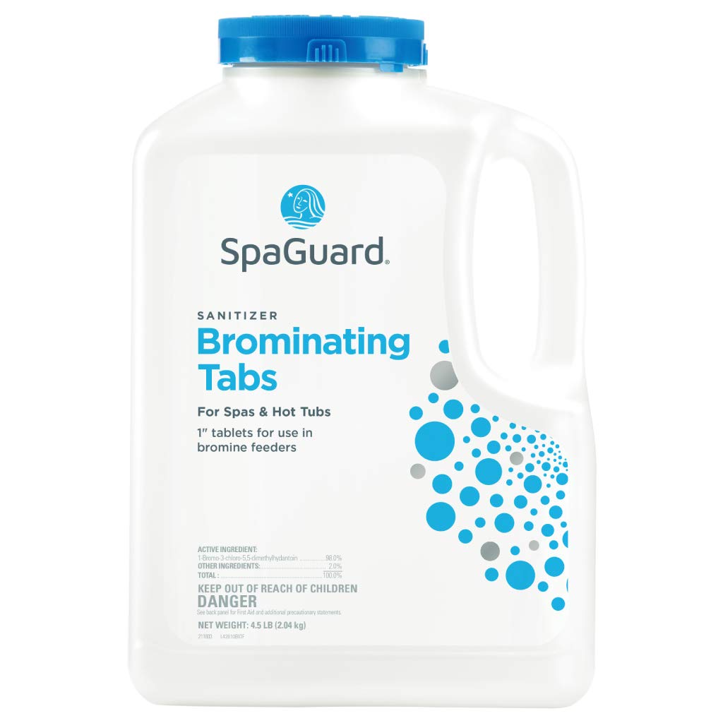 SpaGuard Brominating Tablets (4.5 lbs) - Chlorine-Free Pool & Hot Tub Sanitizer for Crystal Clear Water - Perfect for Spa Maintenance and Water Treatment