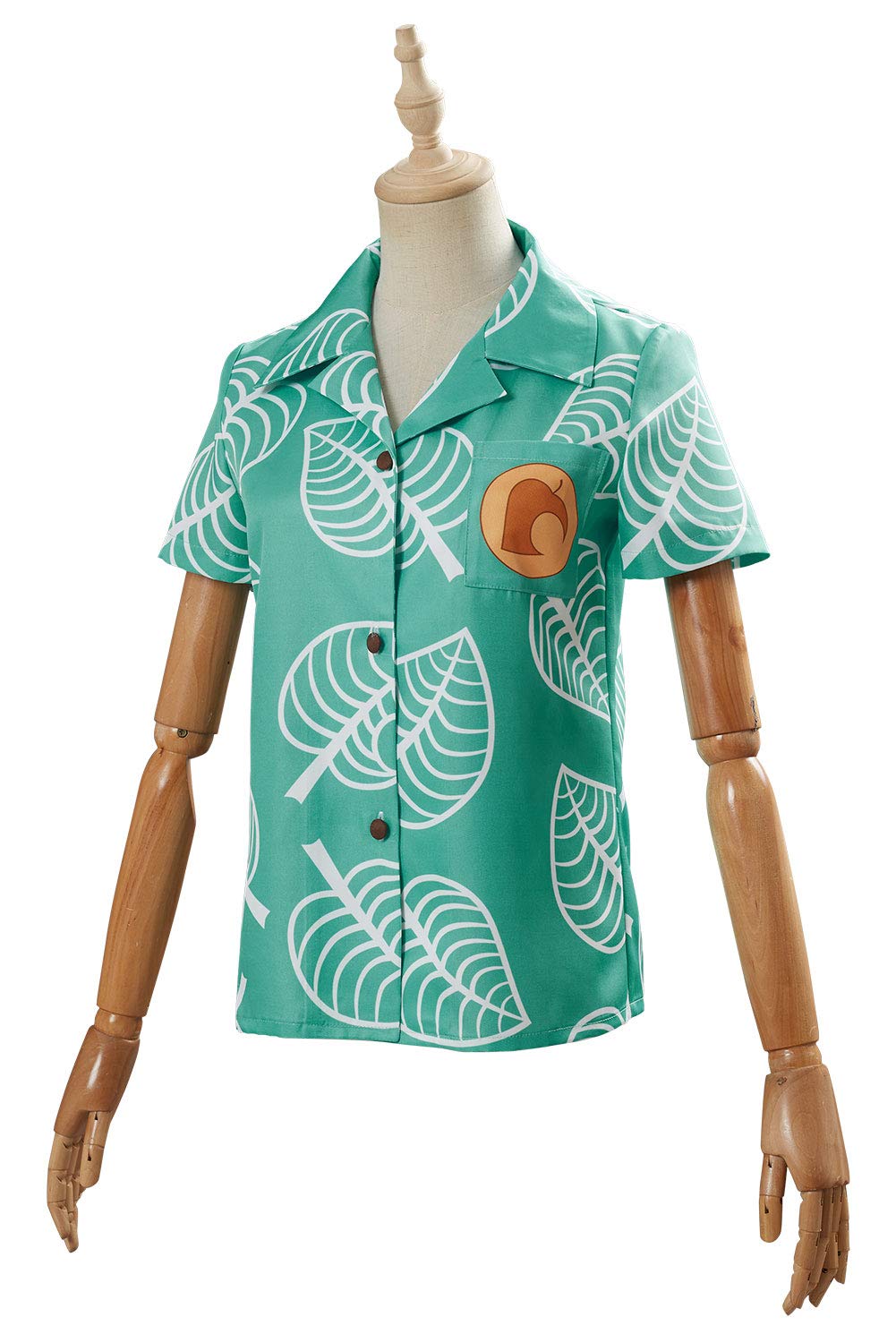 Unisex Animal Crossing Tom Nook Cosplay Shirt - Short Sleeve Button Up Top for Anime Conventions & Gaming Events