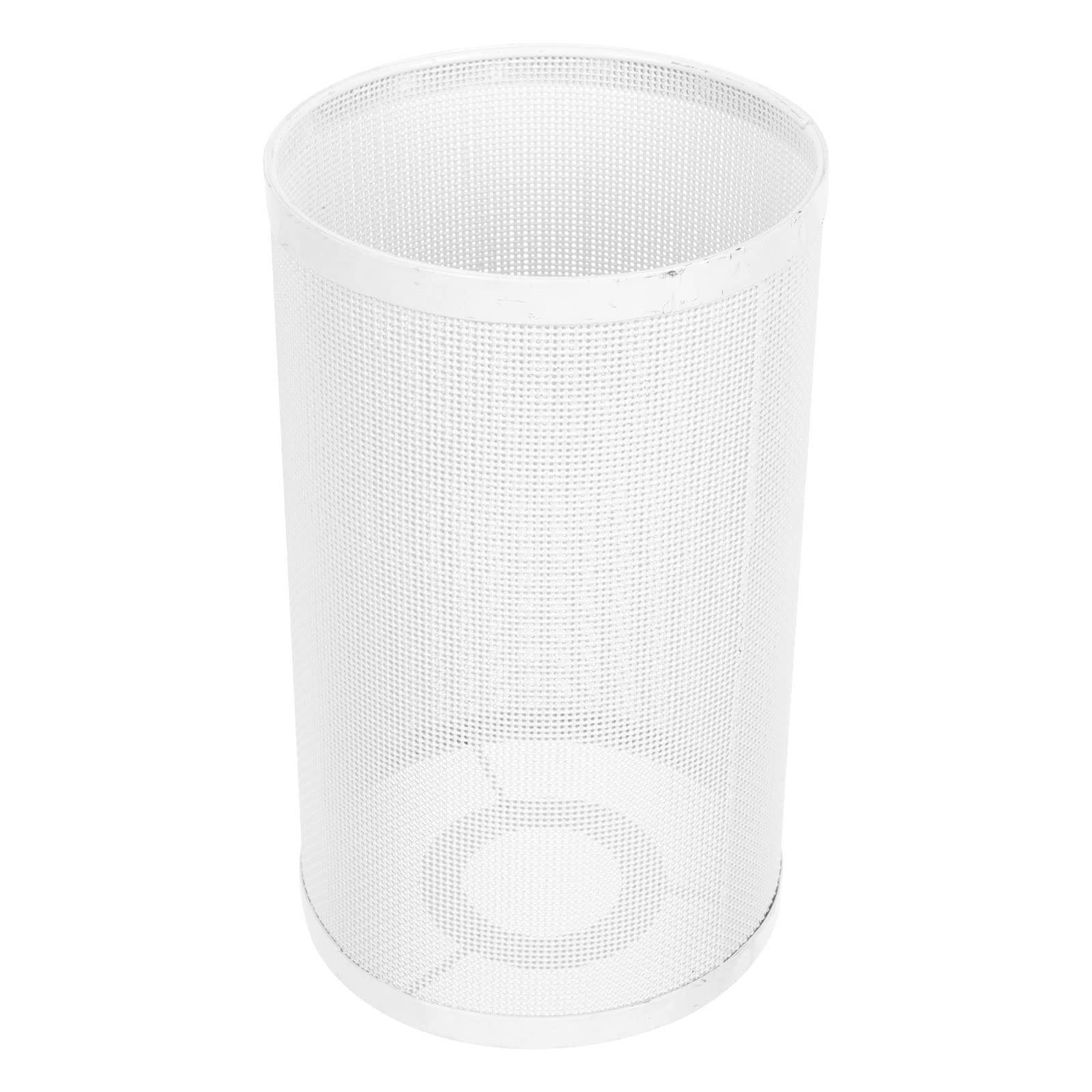 SOLUSTRE White Cylinder Lampshade - Farmhouse Modern Desk Lamp Shade, Chandelier Cover, Metal Light Shell Guard Plate for Home Decor, Living Room, Bedroom, Dining Room Lighting