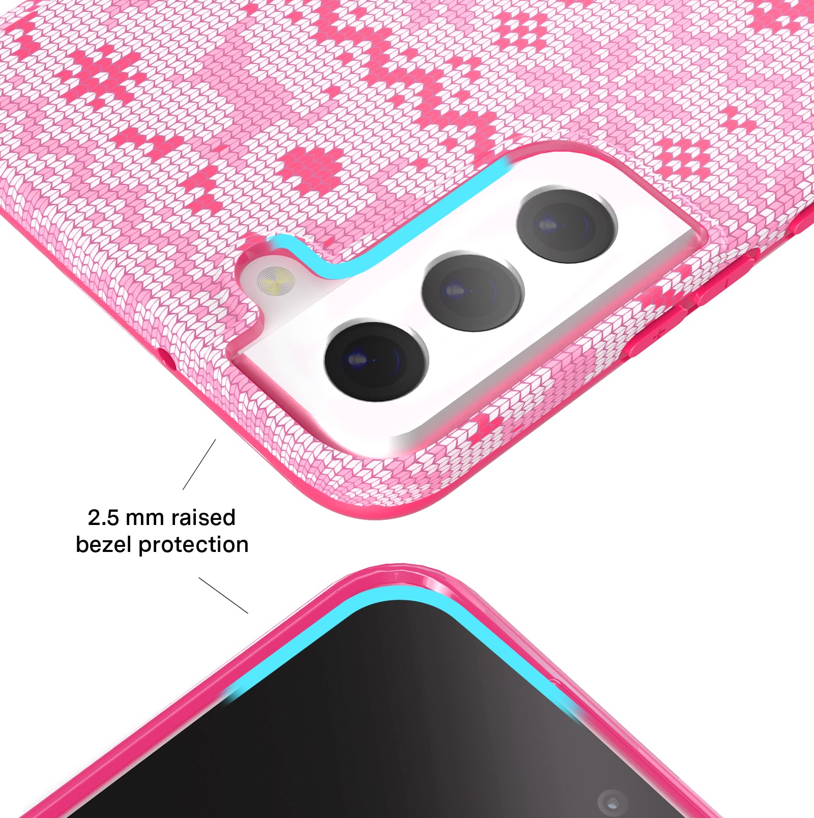 Bubble Gum Sweater Samsung Phone Case - Trendy Soft Silicone Cover for Samsung Galaxy S21/S20/Note 20 - Cute Kawaii Aesthetic for Girls & Teens - Perfect for School, Work & Everyday Use