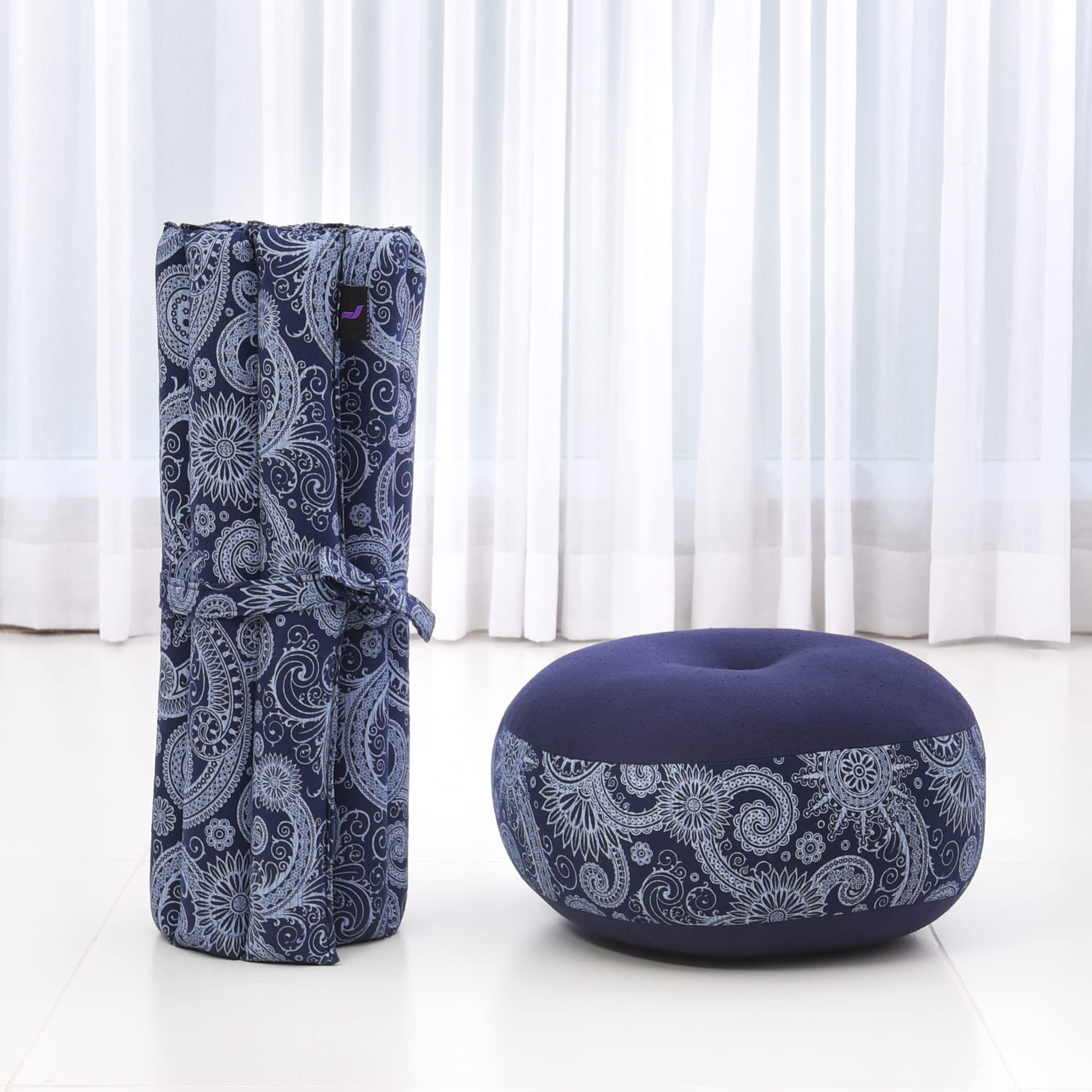 Premium Meditation Cushion Set - Zafu Yoga Pillow & Zabuton Mat with Natural Kapok Filling for Comfortable Sitting Posture | Perfect for Yoga, Zen Meditation, Home Practice & Mindfulness Exercises