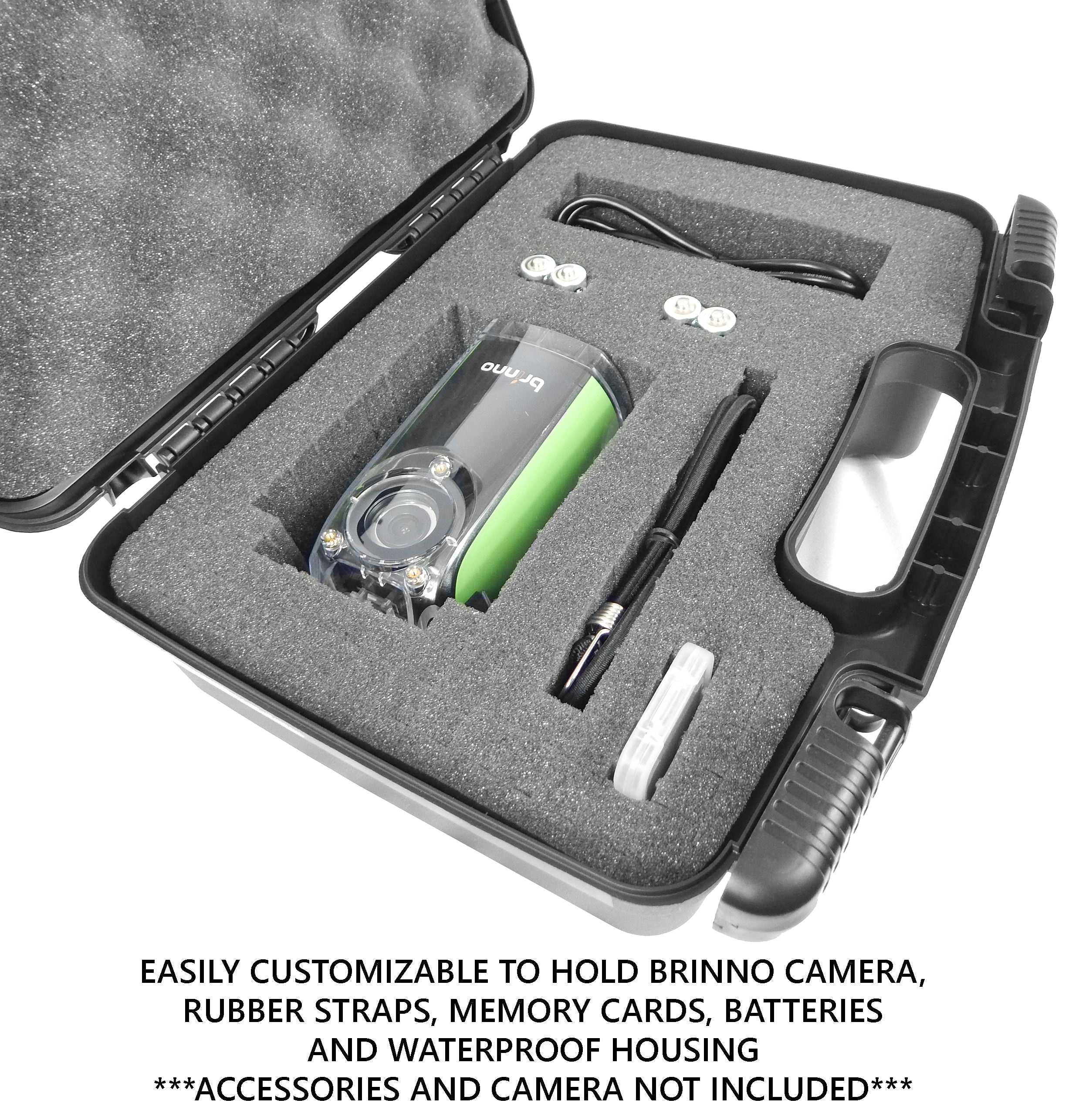 CASEMATIX Protective Travel Case for Brinno BCC100 Construction Camera - Customizable Foam Insert, Weatherproof Housing & Clamps - Perfect for Time Lapse Photography, Construction Sites & Outdoor Adventures