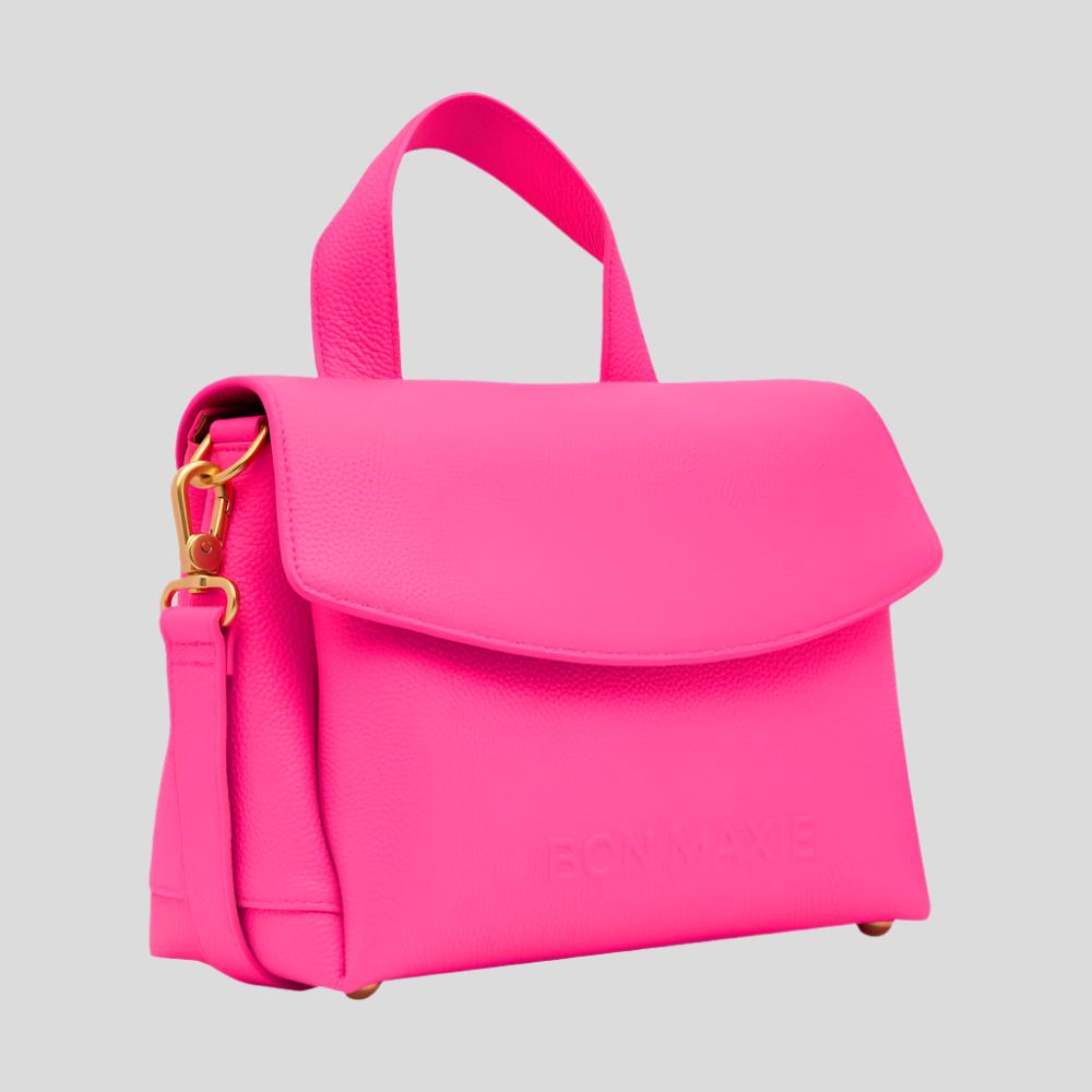Tryhard Leather Crossbody Bag for Women - Neon Pink Fashion Shoulder Purse | Perfect for Casual Outings, Travel & Everyday Use