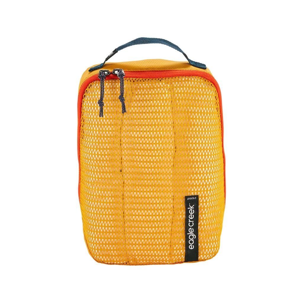 Eagle Creek Pack It Reveal Cube S - Sahara Yellow Travel Organizer for Luggage & Backpack - Perfect for Clothes, Toiletries & Accessories on Trips
