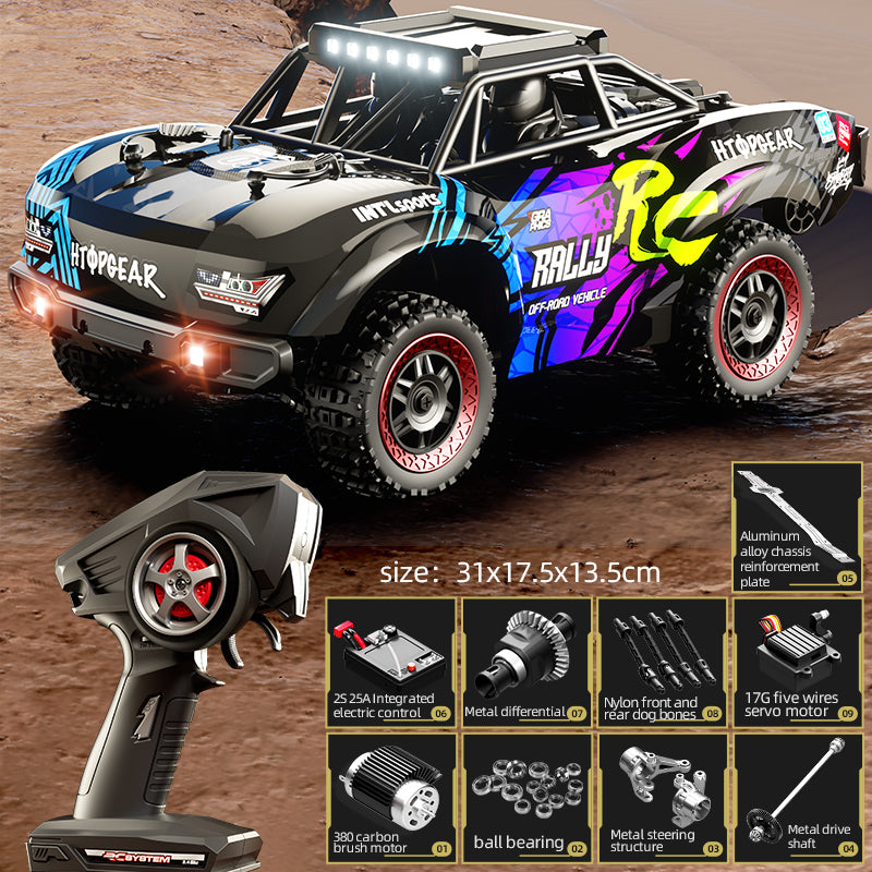 SCY 1/18 Scale Full Proportional RC 4WD Monster Truck - High Speed Remote Control Car for Kids & Adults, All Terrain Off-Road Vehicle with LED Lights - Perfect for Backyard Racing, Indoor Crawling & Outdoor Adventure Play